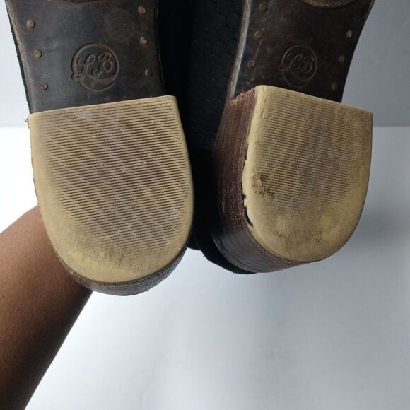 Lucky Brand Baley Black Perforated Leather Booties - Picture 8 of 8